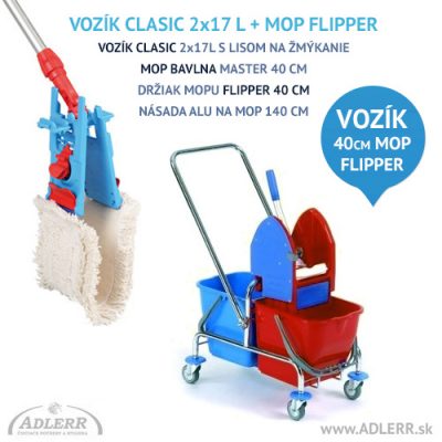 Set na podlahu Vozík Clasic + Mop FLIPPER